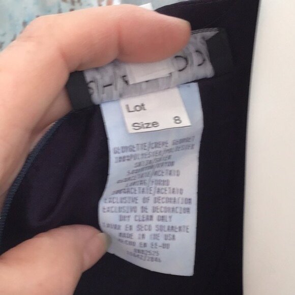 Rhapsody Navy Blue Halter Sleeveless Crisscross Back Formal Dress Womens Size S - Picture 10 of 12